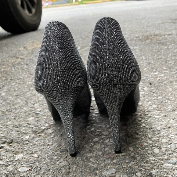 Sparkly Silver Heels - Picture 3 of 4
